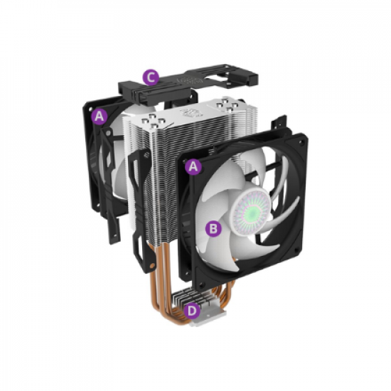 Cooler Master | Hyper 212 LED Turbo ARGB | Intel, AMD | CPU Air Cooler