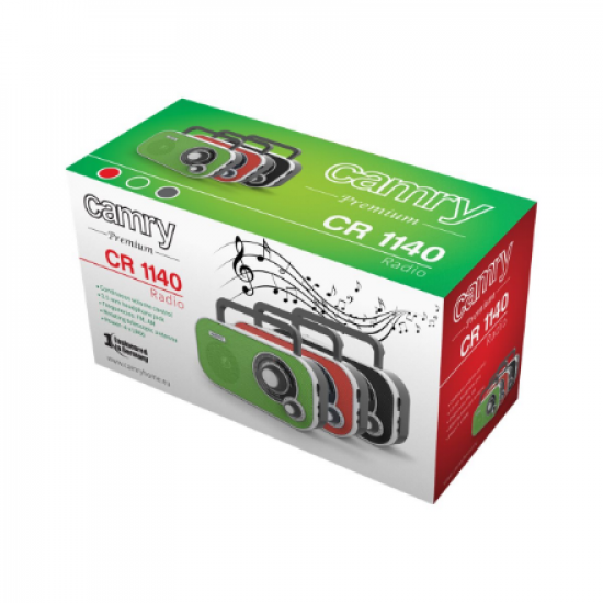 Camry | Portable Radio | CR 1140b | Black/Grey