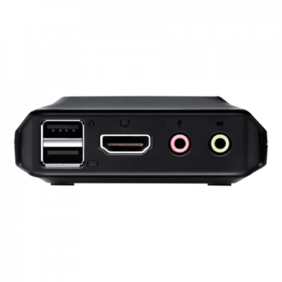 Aten | 2-Port USB 4K HDMI Cable KVM Switch with Remote Port Selector | CS22H-AT
