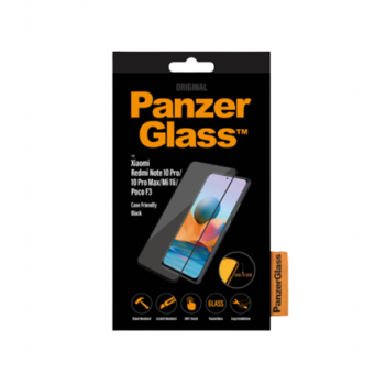 PanzerGlass | Screen protector | Xiaomi | Redmi Note 10 Pro/10 Pro Max/Mi 11i/ Xiaomi Poco F3 | Glass | Black | Full frame coverage; 100% touch preservation; Rounded edges | Case friendly