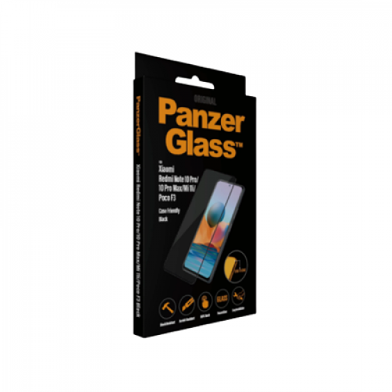 PanzerGlass | Screen protector | Xiaomi | Redmi Note 10 Pro/10 Pro Max/Mi 11i/ Xiaomi Poco F3 | Glass | Black | Full frame coverage; 100% touch preservation; Rounded edges | Case friendly