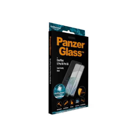 PanzerGlass | Screen protector | OnePlus | 9 Pro | Glass | Black | Protects the entire screen; Antibacterial glass; 100% touch; Shock absorbing | Case friendly
