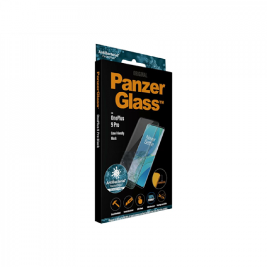 PanzerGlass | Screen protector | OnePlus | 9 Pro | Glass | Black | Protects the entire screen; Antibacterial glass; 100% touch; Shock absorbing | Case friendly