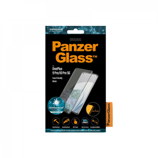 PanzerGlass | Screen protector | OnePlus | 9 Pro | Glass | Black | Protects the entire screen; Antibacterial glass; 100% touch; Shock absorbing | Case friendly