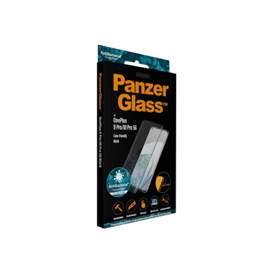 PanzerGlass | Screen protector | OnePlus | 9 Pro | Glass | Black | Protects the entire screen; Antibacterial glass; 100% touch; Shock absorbing | Case friendly