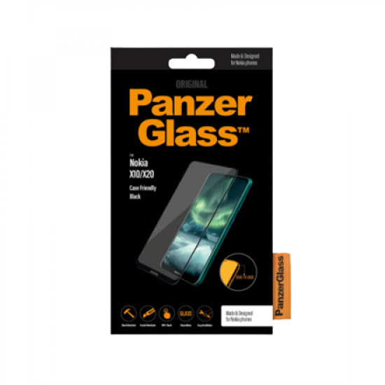 PanzerGlass | Screen protector | Nokia | X10/X20 | Glass | Black | Full frame coverage; 100% touch preservation; Rounded edges | Case friendly