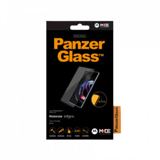 PanzerGlass | Screen protector | Motorola | Edge 20 Pro | Glass | Black | Full frame coverage; 100% touch preservation; Rounded edges | Case friendly