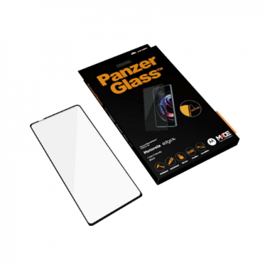 PanzerGlass | Screen protector | Motorola | Edge 20 Pro | Glass | Black | Full frame coverage; 100% touch preservation; Rounded edges | Case friendly