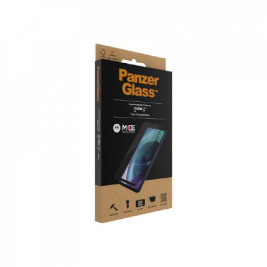 PanzerGlass | Screen protector | Motorola | Moto g51 5G | Glass | Black | Full frame coverage; 100% touch preservation; Rounded edges | Case friendly