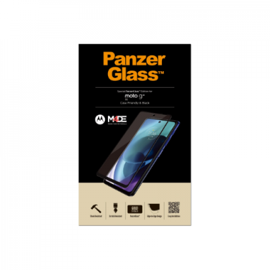 PanzerGlass | Screen protector | Motorola | Moto g51 5G | Glass | Black | Full frame coverage; 100% touch preservation; Rounded edges | Case friendly