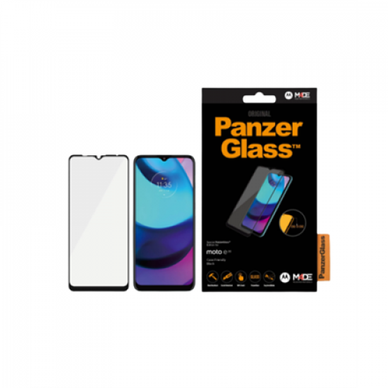 PanzerGlass | Screen protector | Motorola | Moto e20 | Glass | Black | Full frame coverage; 100% touch preservation; Rounded edges | Case friendly