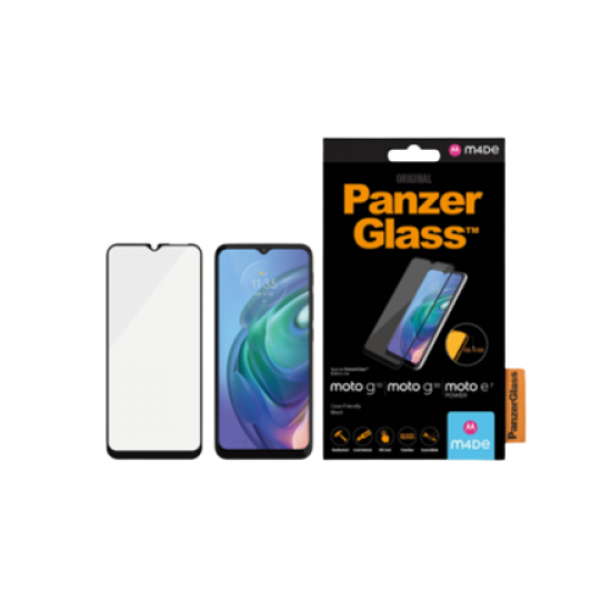PanzerGlass | Screen protector | Motorola | Moto g10/g30/E7 Power | Glass | Black | Full frame coverage; 100% touch preservation; Rounded edges | Case friendly