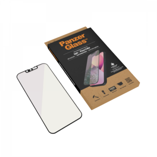 PanzerGlass | Screen protector | Apple | iPhone 13 Mini | Glass | Black | Anti blue light glass; Antibacterial glass; Protects the entire screen; Crystal clear; 100% touch; Resistant to scratches; Gentle on the eyes; Shock-absorbing | Case friendly
