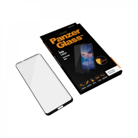 PanzerGlass | Screen protector | Nokia | 3.4/5.4 | Glass | Black | Full frame coverage; 100% touch preservation; Rounded edges | Case friendly