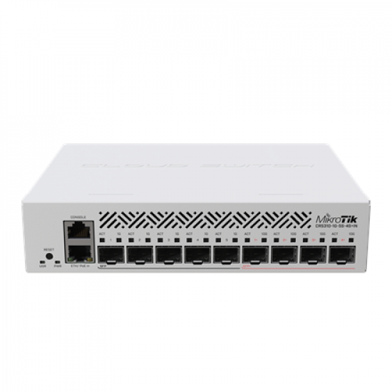 Cloud Router Switch | CRS310-1G-5S-4S+IN | No Wi-Fi | 10/100/1000 Mbit/s | Ethernet LAN (RJ-45) ports 1 | Mesh Support No | MU-MiMO No | No mobile broadband