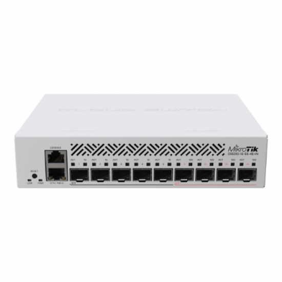 Cloud Router Switch | CRS310-1G-5S-4S+IN | No Wi-Fi | 10/100/1000 Mbit/s | Ethernet LAN (RJ-45) ports 1 | Mesh Support No | MU-MiMO No | No mobile broadband