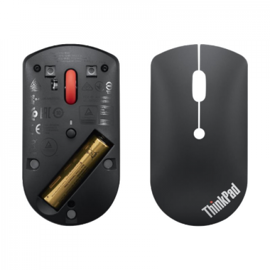 Lenovo | ThinkPad Bluetooth Silent Mouse w/o battery | Wireless | Bluetooth 5.0 | Black | 1 year(s)