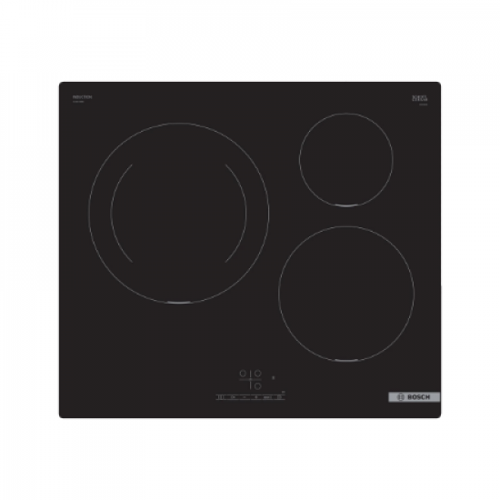Bosch | PUJ611BB5E | Induction | Number of burners/cooking zones 3 | Touch | Timer | Black