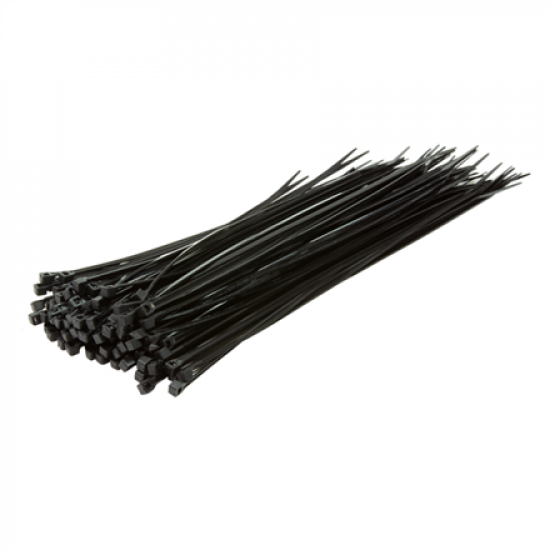 Cable tie (100 pcs.) | KAB0004B | N/A | Length: 300 x 3.4 mm. For cable bundel diameter: 3 - 80 mm. Meets fire protection class: UL94V-7 | Black