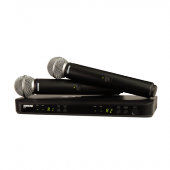 Shure | Wireless Dual Vocal System with two SM58 | BLX288E/SM58 | Black | Yes | Wireless connection