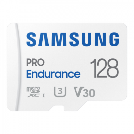 Samsung | PRO Endurance | MB-MJ128KA/EU | 128 GB | MicroSD Memory Card | Flash memory class U3, V30, Class 10 | SD adapter