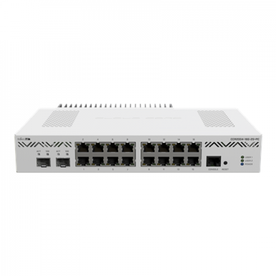 Ethernet Router | CCR2004-16G-2S+PC | 10/100/1000 Mbit/s | Mesh Support No | MU-MiMO No | No mobile broadband