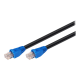 CAT 6 Outdoor-patch cable U/UTP | 94389 | Prewired, unshielded LAN cable with RJ45 plugs for connecting network components; Double-layer polyethylene jacket protects the network cable outdoors and makes it extremely weather-resistant; The outdoor Ethernet