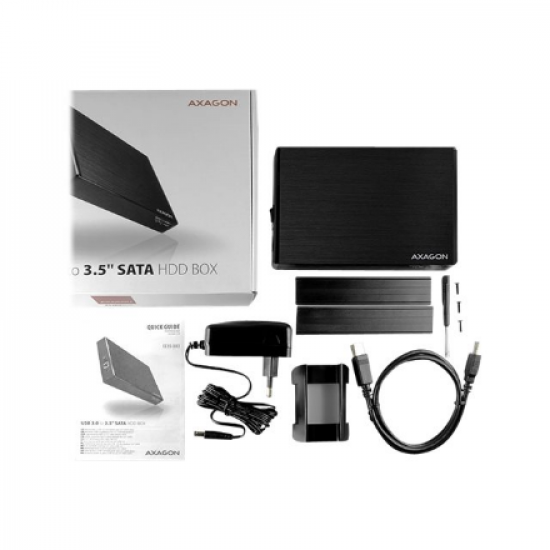 AXAGON | Compact aluminum USB 3.2 Gen 1 external box SATA intended for 3.5