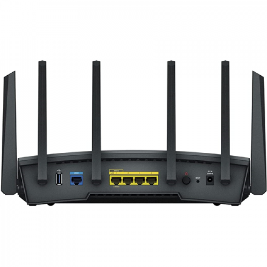 Ultra-fast and Secure Wireless Router for Homes | RT6600ax | 802.11ax | 4800  Mbit/s | Ethernet LAN (RJ-45) ports 5 | Mesh Support No | MU-MiMO Yes | No mobile broadband | Antenna type  External antenna x 6 | 24 month(s)