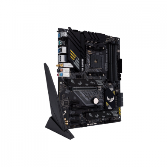 Asus | TUF GAMING B550-PLUS WIFI II | Processor family AMD | Processor socket AM4 | DDR4 DIMM | Memory slots 4 | Supported hard disk drive interfaces 	SATA, M.2 | Number of SATA connectors 6 | Chipset AMD B550 | 30.5cm x 24.4cm