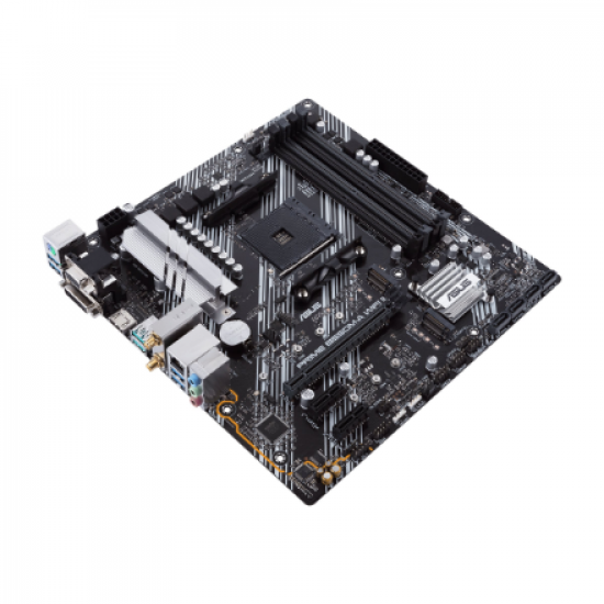 Asus | PRIME B550M-A WIFI II | Processor family AMD | Processor socket AM4 | DDR4 DIMM | Memory slots 4 | Supported hard disk drive interfaces 	SATA, M.2 | Number of SATA connectors 4 | Chipset AMD B550 | microATX