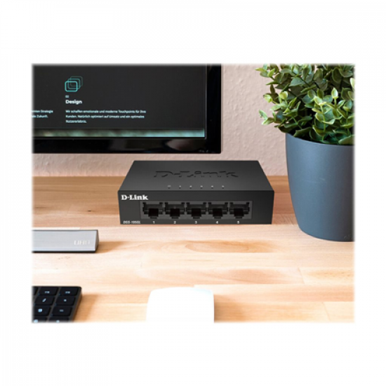 D-Link | Ethernet Switch | DGS-105GL/E | Unmanaged | Desktop | Gigabit Ethernet (copper) ports quantity 5