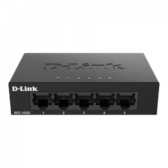 D-Link | Ethernet Switch | DGS-105GL/E | Unmanaged | Desktop | Gigabit Ethernet (copper) ports quantity 5