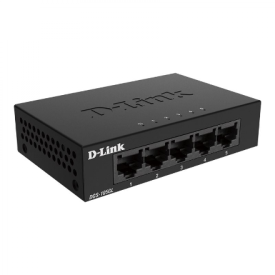 D-Link | Ethernet Switch | DGS-105GL/E | Unmanaged | Desktop | Gigabit Ethernet (copper) ports quantity 5