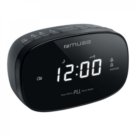 Muse | Dual Alarm Clock Radio PLL | M-155CR | Alarm function | Black