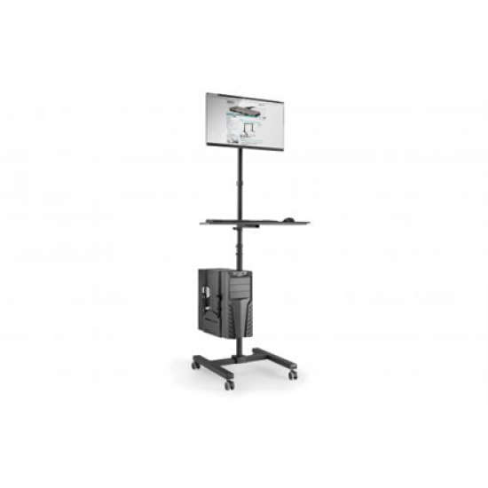 Digitus | Mobile workstation with individual height adjustment | DA-90374 | Monitor Mount, PC Holder | 17-32 
