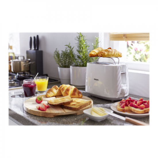 Philips | Toaster | HD2581/00 Daily Collection | Power  760-900 W | Number of slots 2 | Housing material Plastic | White