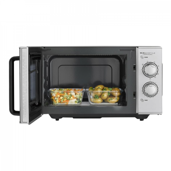 Caso | Ceramic Microwave Oven with Grill | MG 25 Ecostyle | Free standing | 25 L | 900 W | Grill | Silver