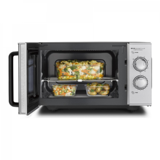 Caso | Ceramic Microwave Oven with Grill | MG 25 Ecostyle | Free standing | 25 L | 900 W | Grill | Silver