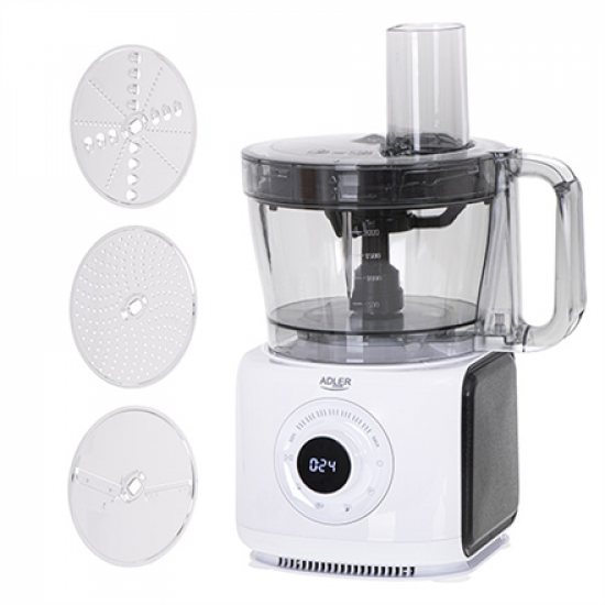 Adler | LCD Food Processor 12in1 | AD 4224 | Yes | White/Black