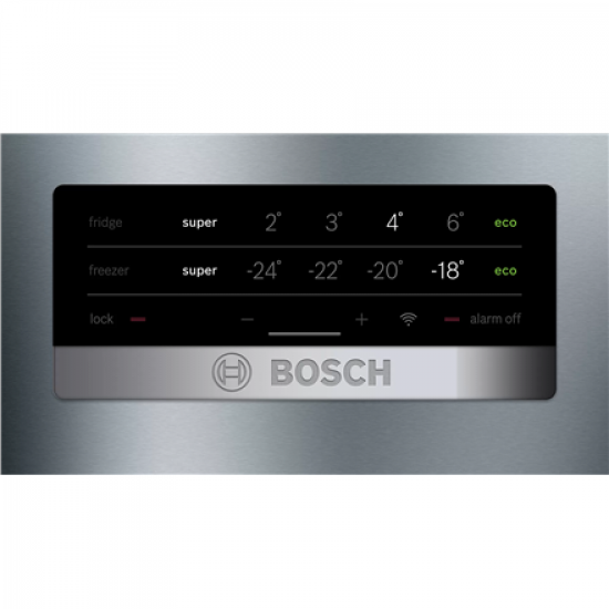Bosch | Refrigerator | KGN49XLEA | Energy efficiency class E | Free standing | Combi | Height 203 cm | No Frost system | Fridge net capacity 330 L | Freezer net capacity 108 L | Display | 40 dB | Stainless steel