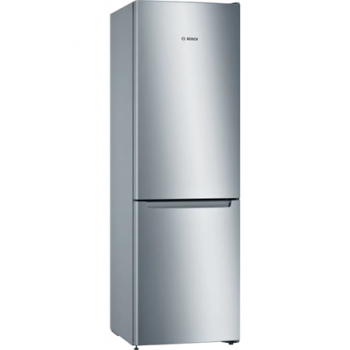 Bosch | Refrigerator | KGN36NLEA | Energy efficiency class E | Free standing | Combi | Height 186 cm | No Frost system | Fridge net capacity 216 L | Freezer net capacity 89 L | 42 dB | Stainless steel