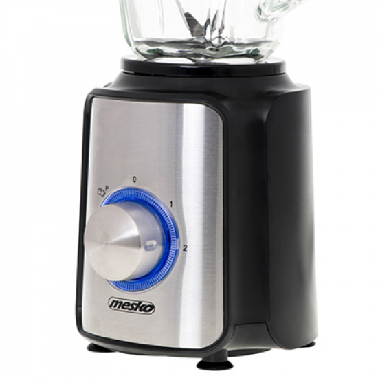 Mesko | Blender | MS 4080 | Tabletop | 600 W | Jar material Glass | Jar capacity 1.5 L | Ice crushing | Black/Silver