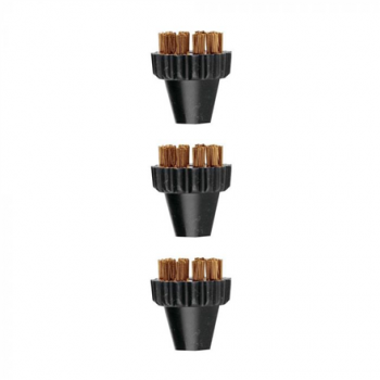 Polti | 3 Small Brass Bristles Brushes Kit | PAEU0297 Vaporetto Lecoaspira Unico