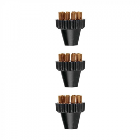 Polti | 3 Small Brass Bristles Brushes Kit | PAEU0297 Vaporetto Lecoaspira Unico