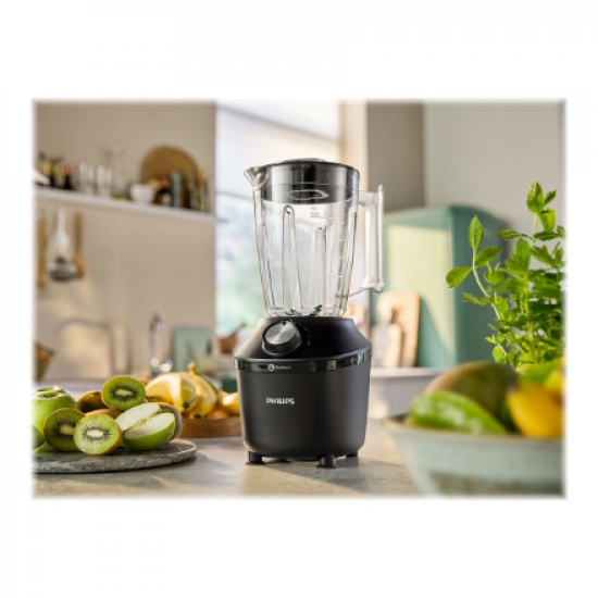 Philips Blender | HR2291/01 3000 Series | Tabletop | 600 W | Jar material Glass | Jar capacity 2 L | Ice crushing | Black