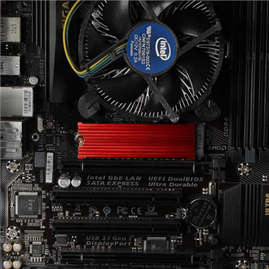 AXAGON | Passive aluminum cooler for all M.2 SSDs, size 2280, high 12 mm | CLR-M2