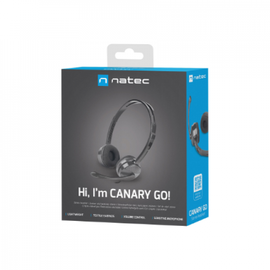 Natec | Headset | Canary Go | Yes | Wired | On-Ear | 3.5 mm