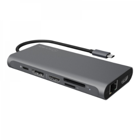 Raidsonic | 12-in-1 USB Type-C dock with PD 100W | BOX IB-DK4050-CPD | Dock | Ethernet LAN (RJ-45) ports 1 | USB 3.0 (3.1 Gen 1) Type-C ports quantity 1 | USB 3.0 (3.1 Gen 1) ports quantity 2 | HDMI ports quantity 2 | Ethernet LAN