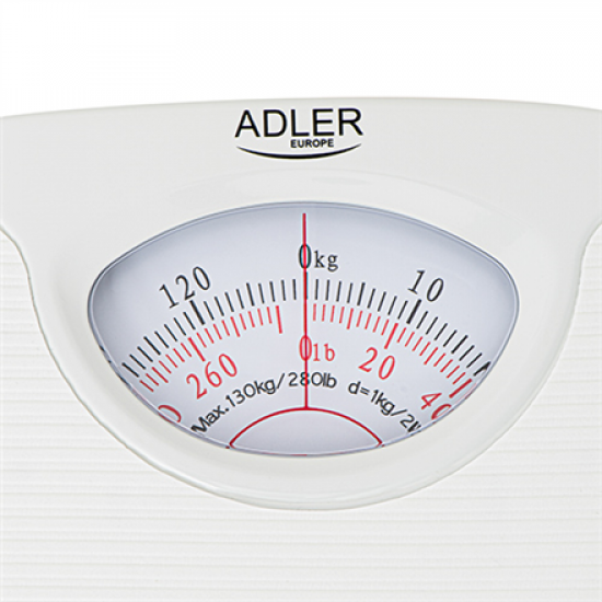 Adler | Mechanical bathroom scale | AD 8151w | Maximum weight (capacity) 130 kg | Accuracy 1000 g | White